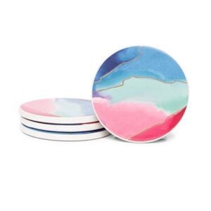 Jill & Ally 4-Piece Ceramic Coaster
Set ~ New No Box